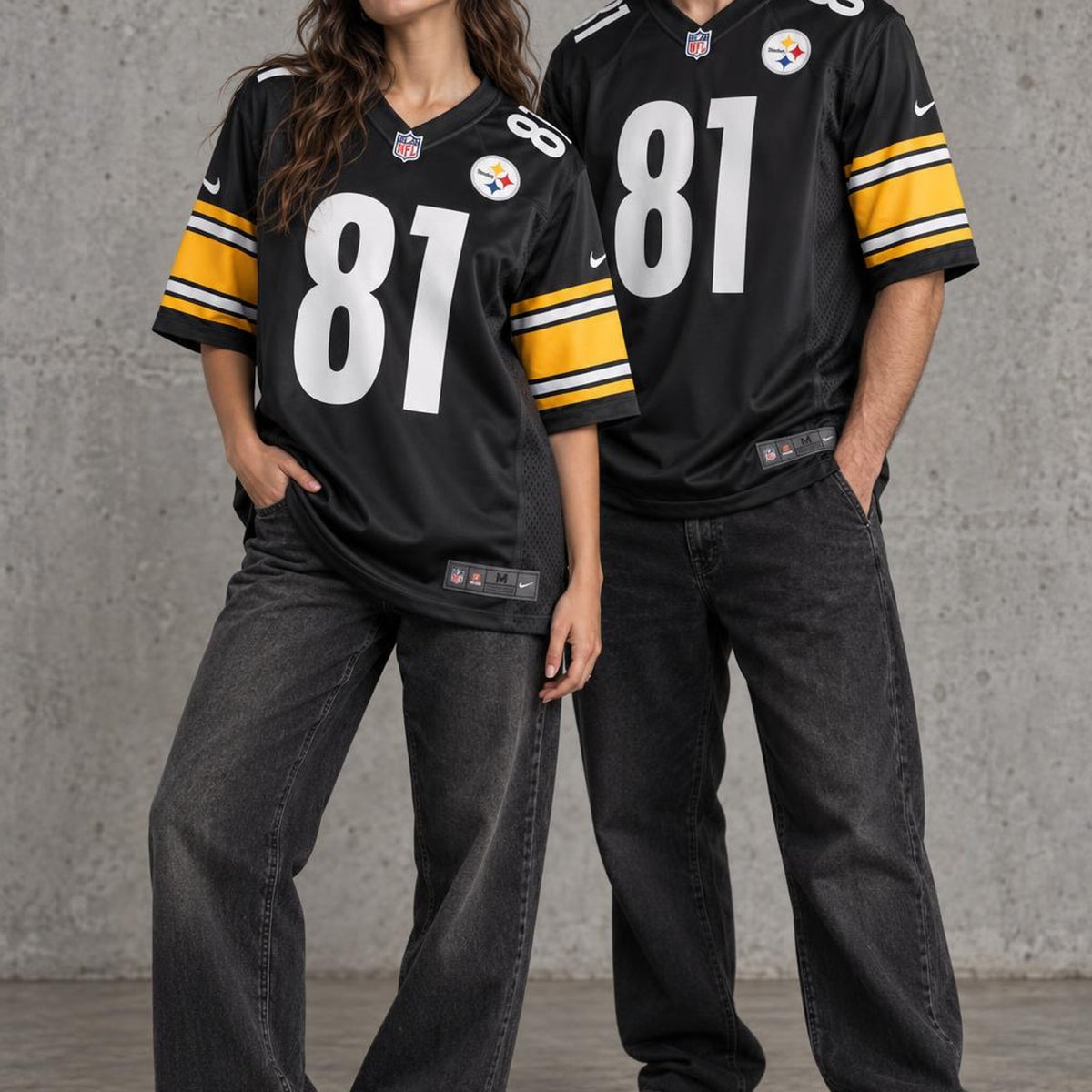 Men's Pittsburgh Steelers Scotty Washington Black Game Jersey JS3742 - 3
