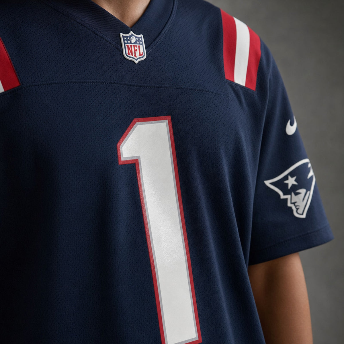 New England Patriots A.J. Brown Navy Game Jersey - 4