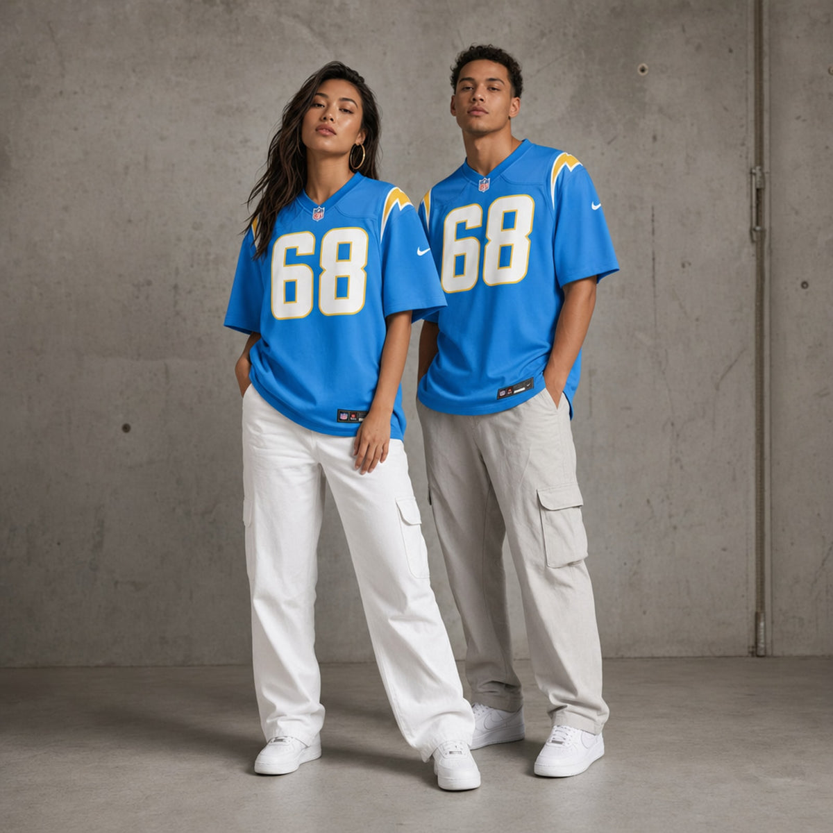 Los Angeles Chargers Josh Kaltenberger Polyester Game Jersey - 3