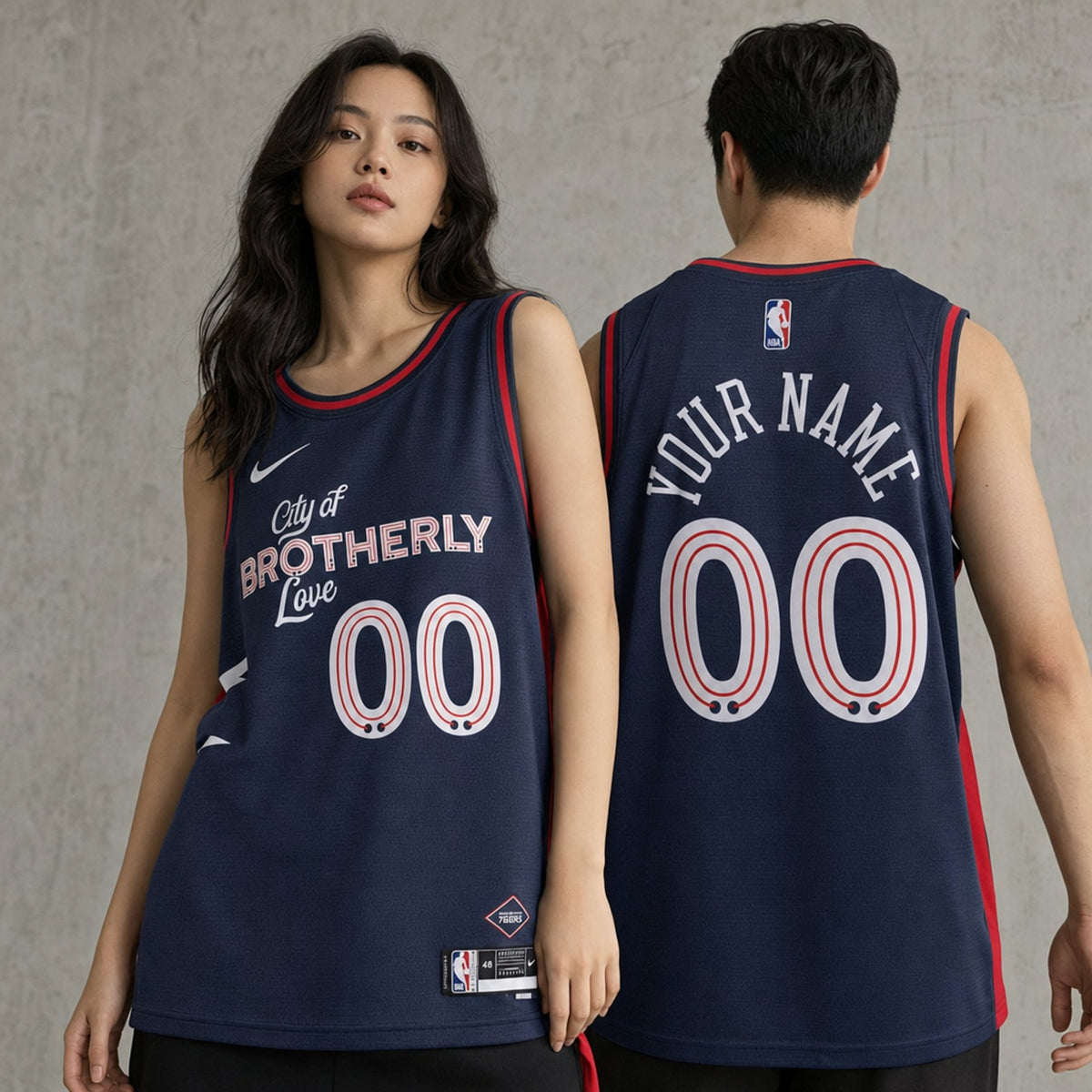 Philadelphia 76ers Unisex City Edition Custom Swingman Jersey - 2