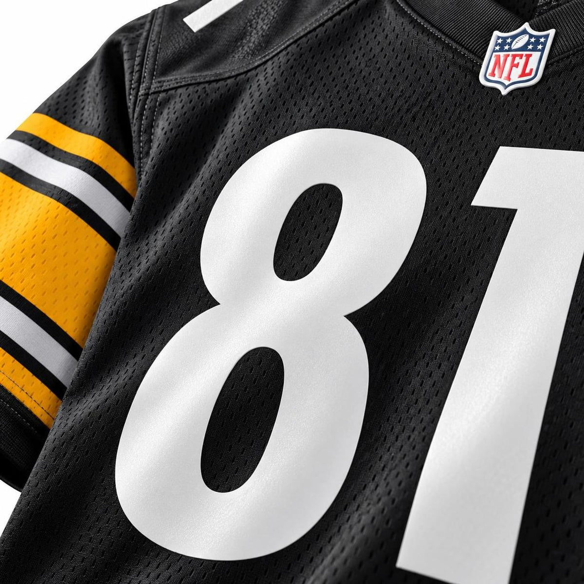 Men's Pittsburgh Steelers Scotty Washington Black Game Jersey JS3742 - 4