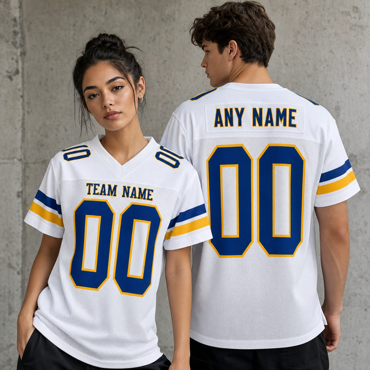 Recycled Polyester Football Jersey Athletic Cut Personalized Name Number Shirt
