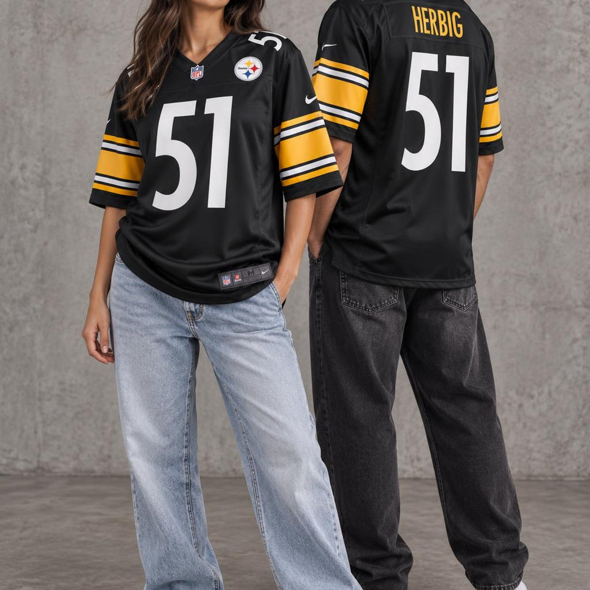 Men's Pittsburgh Steelers Nick Herbig Black Game Jersey JS8815 - 3