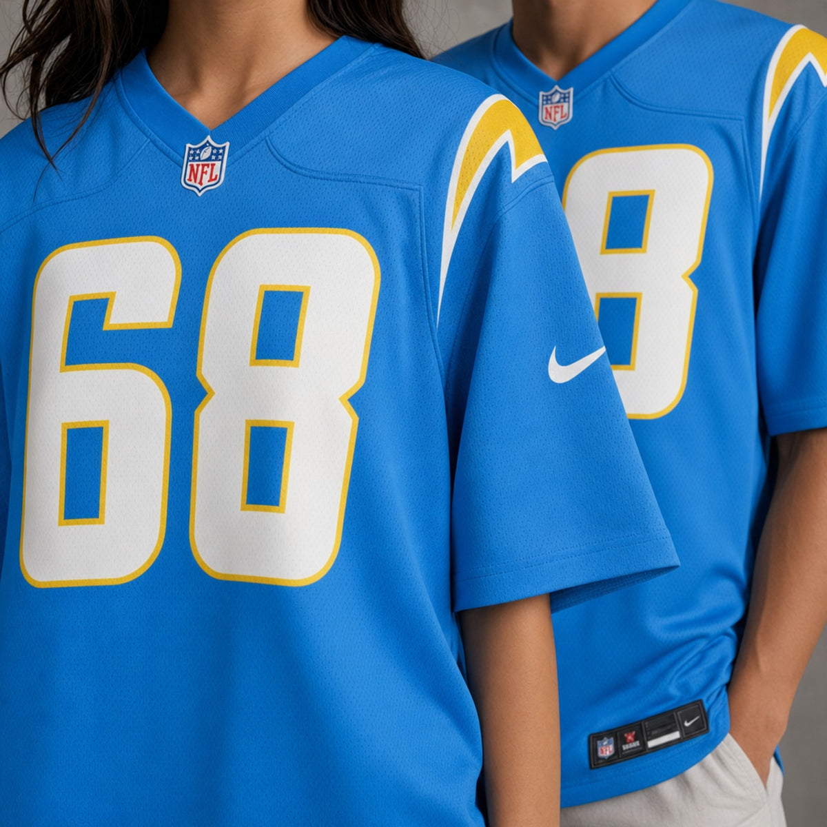 Los Angeles Chargers Josh Kaltenberger Polyester Game Jersey - 4