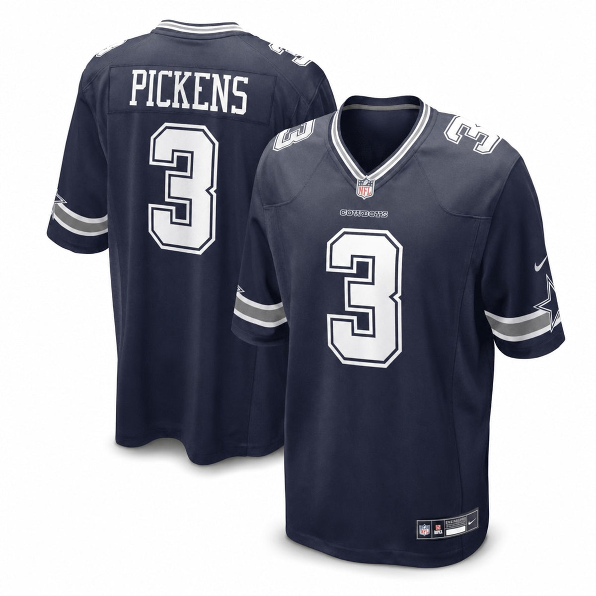 Dallas Cowboys George Pickens Navy Game Jersey - 1