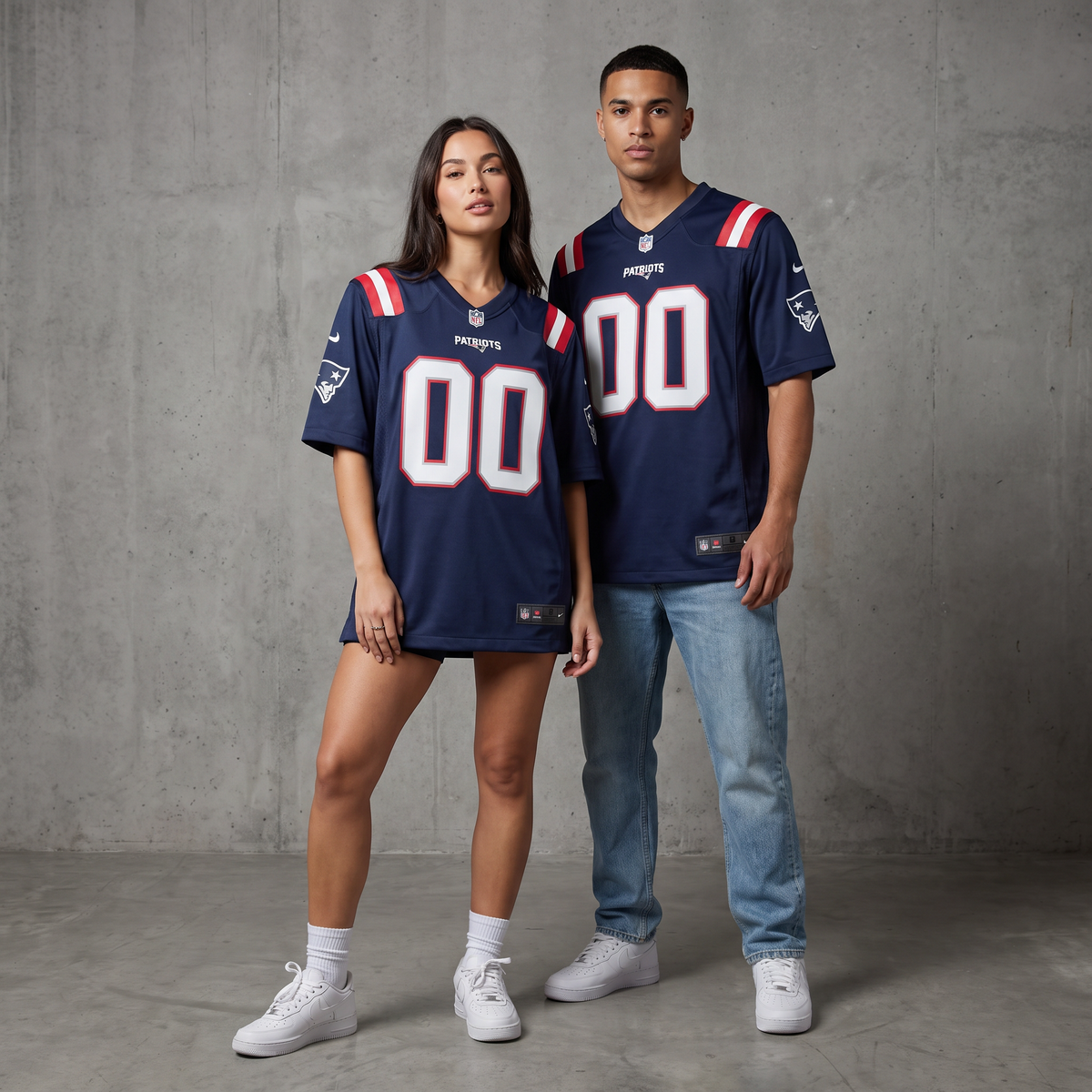 New England Patriots Caleb Lomu Navy Football Jersey Custom Name & Number