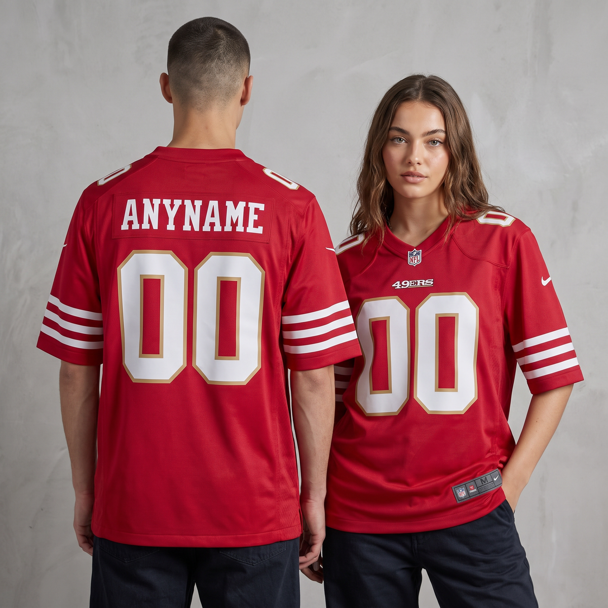 Red White Black San Francisco 49ers Inspired Football Jersey Personalized Name Number Shirt