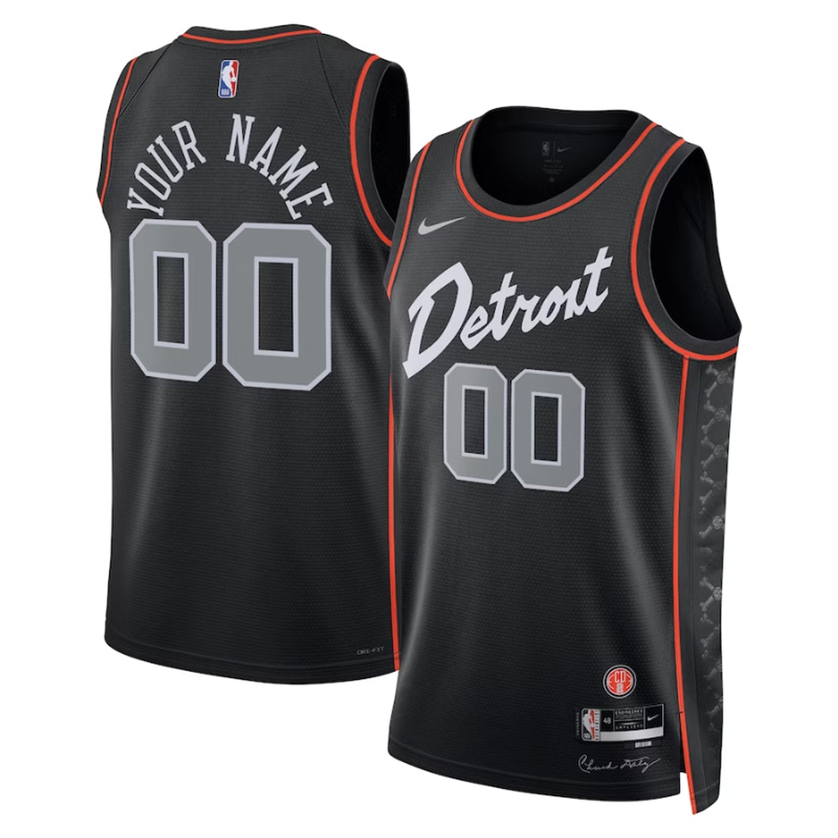 Detroit Pistons Custom City Edition Swingman Jersey - 5