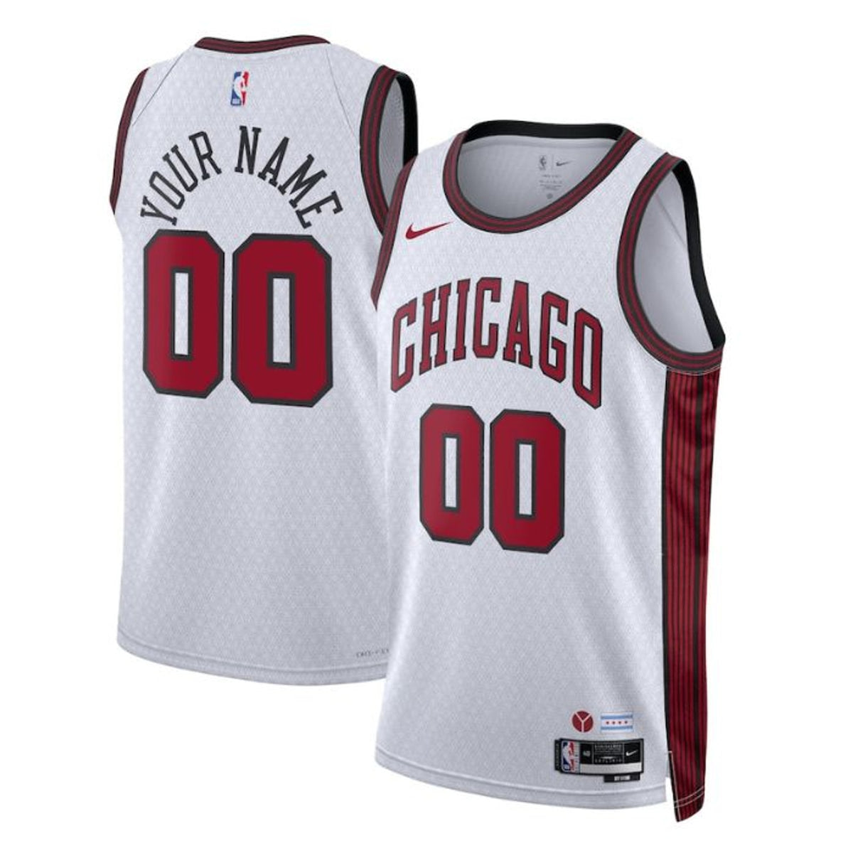 Chicago Bulls Polyester Swingman Customized City Edition Jersey - 5