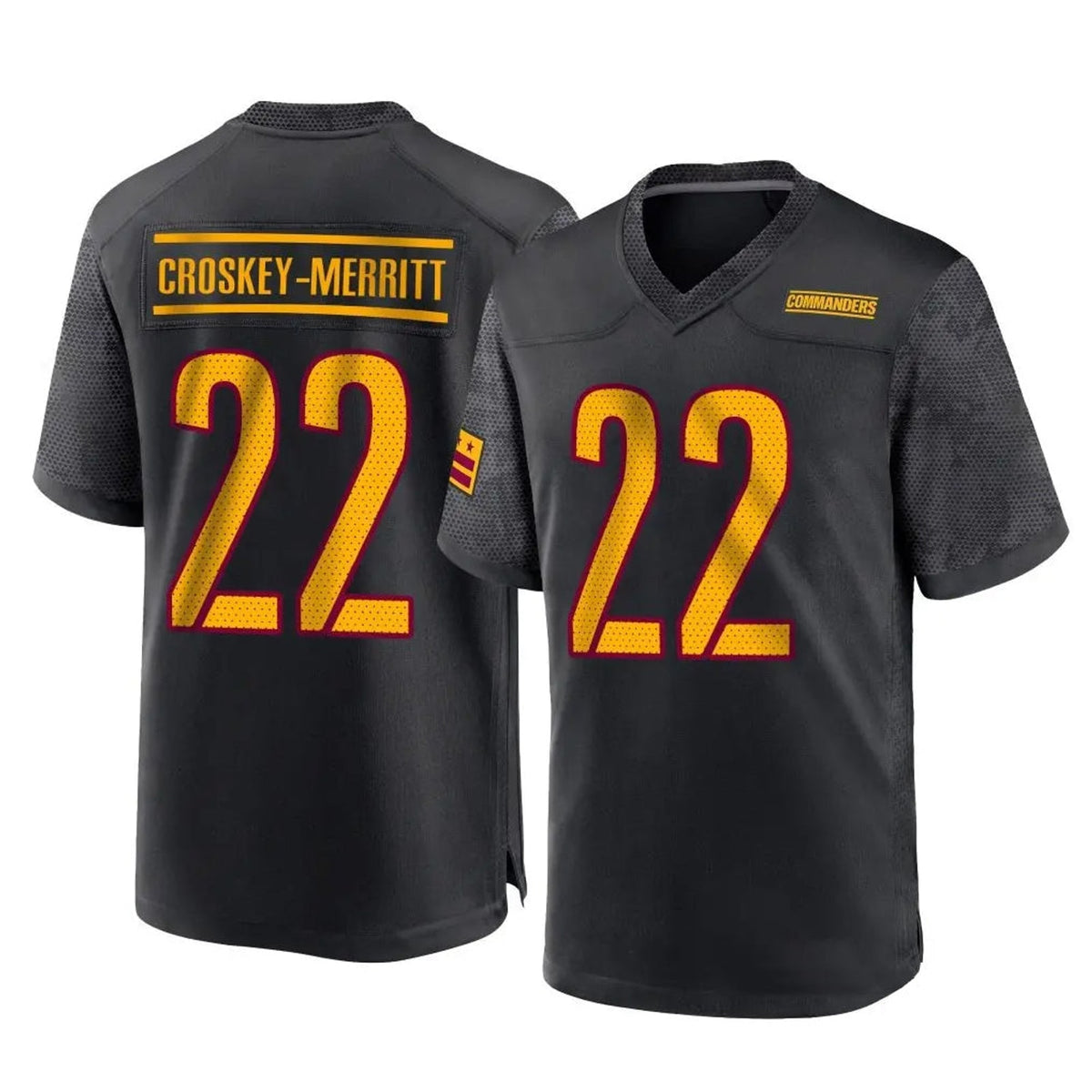 W.Commanders Jacory Croskey-Merritt Home Player Jersey - 5