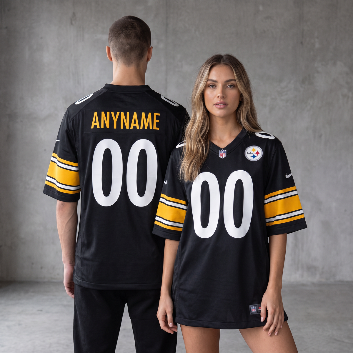 Steelers Style Football Jersey Personalized Name Number Shirt