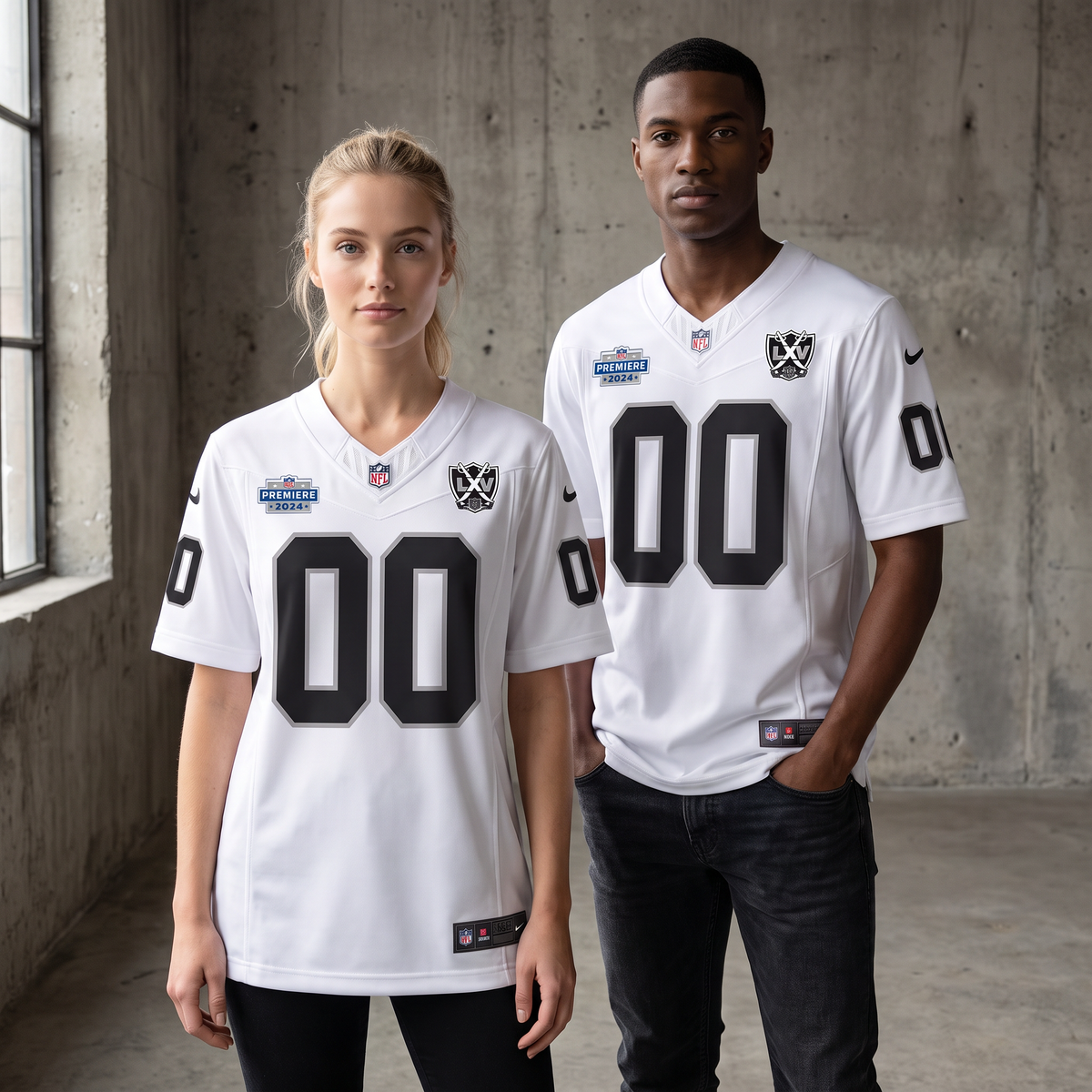 White Las Vegas Raiders Style Football Jersey Personalized Name Number Shirt