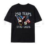 250 Years of Liberty T Shirt 1776 2026 Eagle USA Flag Patriotic Graphic Tee Unisex Cotton Shirt.jpg