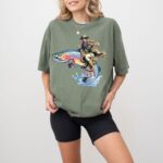 Comfort Colors Giddy Up Rainbow Trout Rodeo T Shirt Funny Western Fishing Graphic Tee Rainbow Trout Cowboy Hat Shirt Retro Angler Gift.jpg