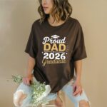 Proud Dad Class of 2026 Golden Lettering Graduation Graphic Top.jpg