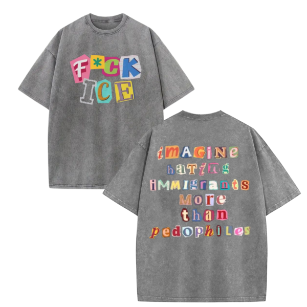2 Sided Anti ICE Graphic Tee Vintage Washed Magazine Letter Shirt.png