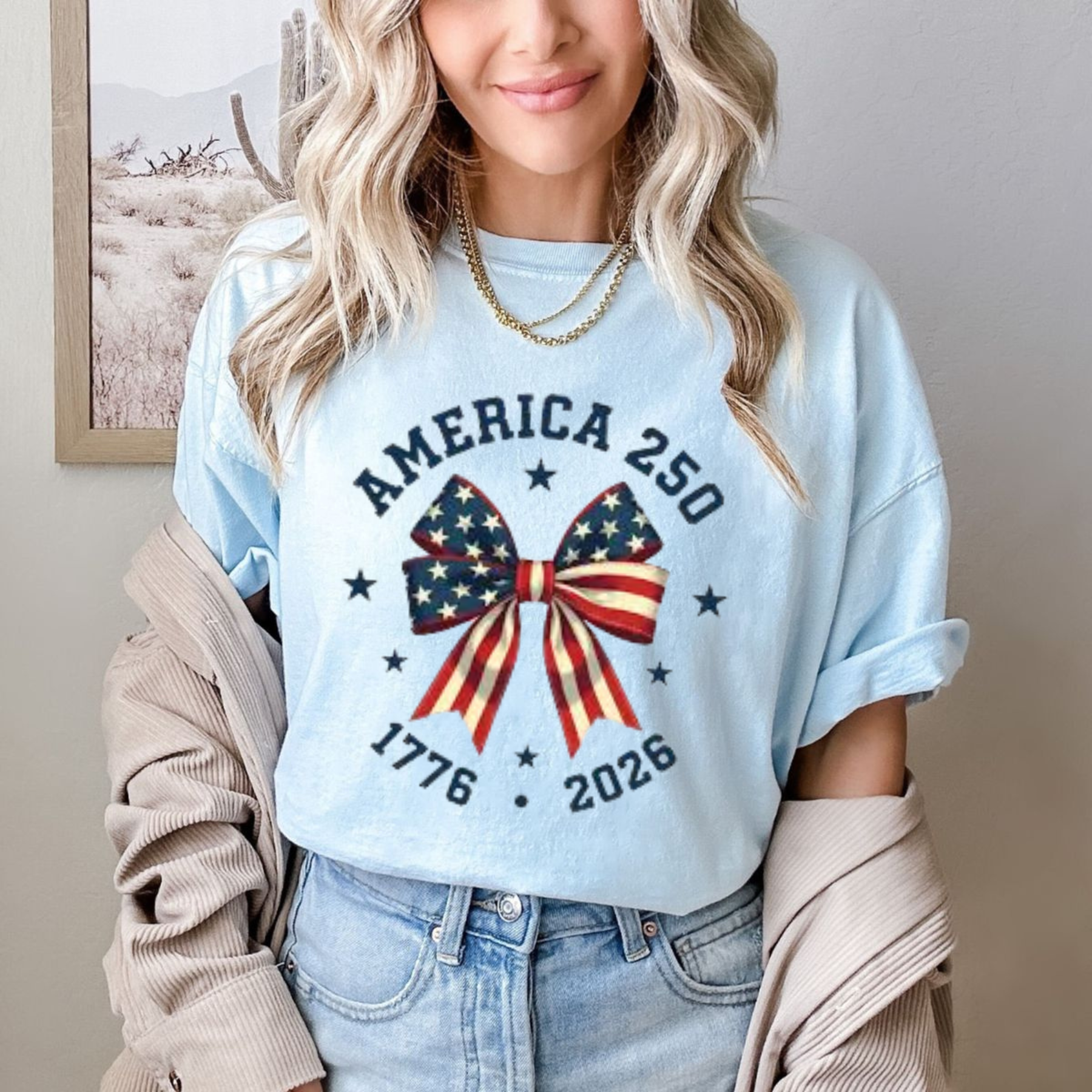 2026 America 250th Anniversary Bow T Shirt.png 2026 America 250th Anniversary Bow T Shirt.png