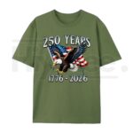 250 Years of Liberty T Shirt 1776 2026 Eagle USA Flag Patriotic Graphic Tee Unisex Cotton Shirt.jpg