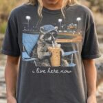 Comfort Colors Funny Raccoon Baseball T Shirt Retro Trash Panda Ballfield Graphic Tee Sarcastic Sports Humor Shirt.jpg