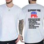 Elephant Pox Funny Political T Shirt Satirical Democracy Graphic Tee Unisex Cotton Shirt.jpg