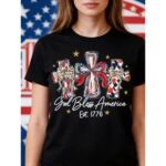 God Bless America USA 250th Anniversary T Shirt Patriotic Graphic Tee Unisex Cotton Commemorative Shirt.jpg