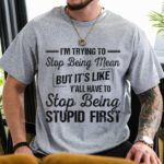 Striving To Be Kinder Universal Humor T Shirt Relatable Sarcastic Graphic Tee Premium 100 Cotton Soft Breathable Top Made in USA.jpg