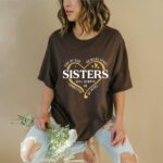 Side By Side Or Miles Apart Sisters T Shirt Long Distance Sisterhood Graphic Tee.jpg