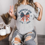 2026 America 250th Anniversary Bow T Shirt.png