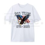 250 Years of Liberty T Shirt 1776 2026 Eagle USA Flag Patriotic Graphic Tee Unisex Cotton Shirt.jpg