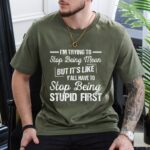 Striving To Be Kinder Universal Humor T Shirt Relatable Sarcastic Graphic Tee Premium 100 Cotton Soft Breathable Top Made in USA.jpg