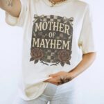 Mother Of Mayhem Edgy Mom T Shirt Funny Badass Mama Graphic Tee Premium 100 Cotton Cool Mom Gift Top Made in USA.jpg