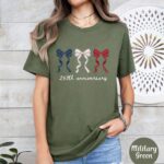 America Always On T Shirt 250th Anniversary Patriotic USA Graphic Tee Unisex Cotton Shirt.jpg