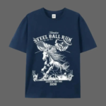 SBR Horse Racing American Flag T Shirt Retro Western Anime Style Graphic Tee Unisex Cotton Shirt.png