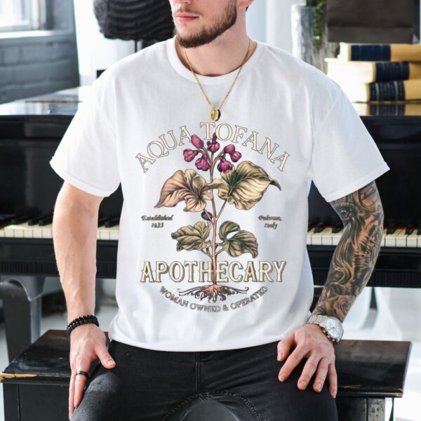 Aqua Tofana Funny Feminist T Shirt Vintage Apothecary Giulia Toffana Graphic Tee Premium 100 Cotton Historical True Crime Top Made in USA.jpg