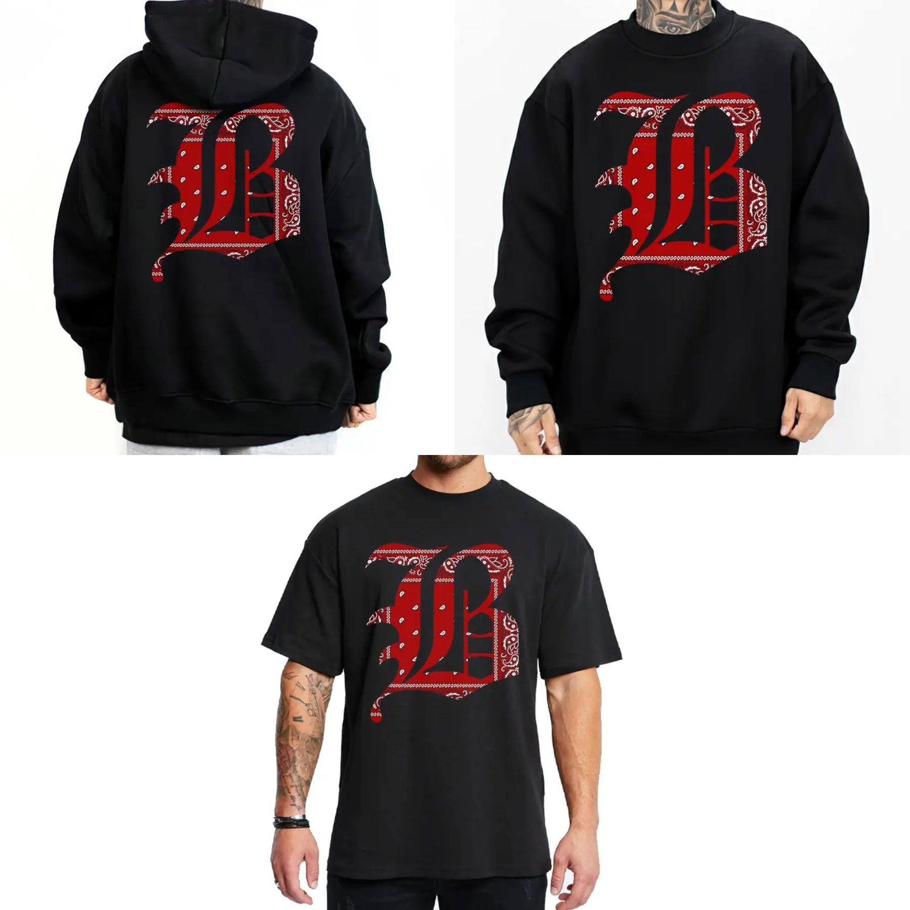 B Bandana Lettering Chicano Style T Shirt Lowrider Unisex Streetwear Top West Coast Script Graphic Tee for Men Women.jpg B Bandana Lettering Chicano Style T Shirt Lowrider Unisex Streetwear Top West Coast Script Graphic Tee for Men Women.jpg
