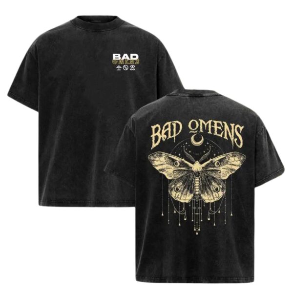 Bad Omens Moth Vintage Washed T Shirt Double Sided Graphic Metalcore Tee Lightweight Retro Cotton Band Merch.jpg