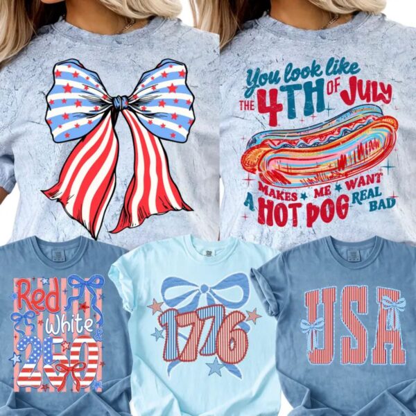 Comfort Colors America 250 Years T Shirt Floral USA Stripe Graphic Tee Retro July 4th Oversized Shirt Semiquincentennial 1776 2026 Celebration Top.jpg