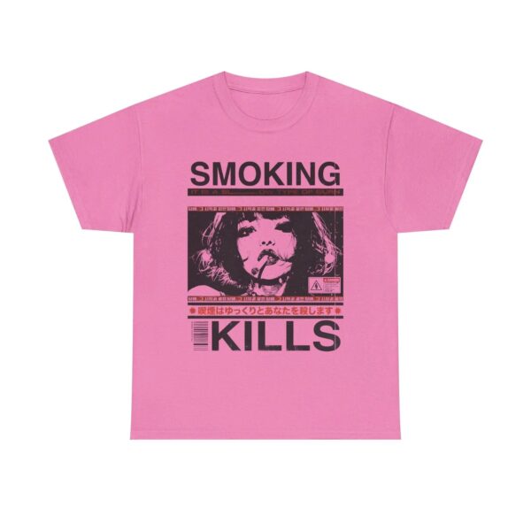 Smoking Kills Manga Style T Shirt Retro Anime Aesthetic Graphic Tee Unisex Cotton Shirt.jpg