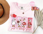 Just A Lovely Goose Valentine Shirt Funny Silly Goose Comfort Colors Tee.jpg